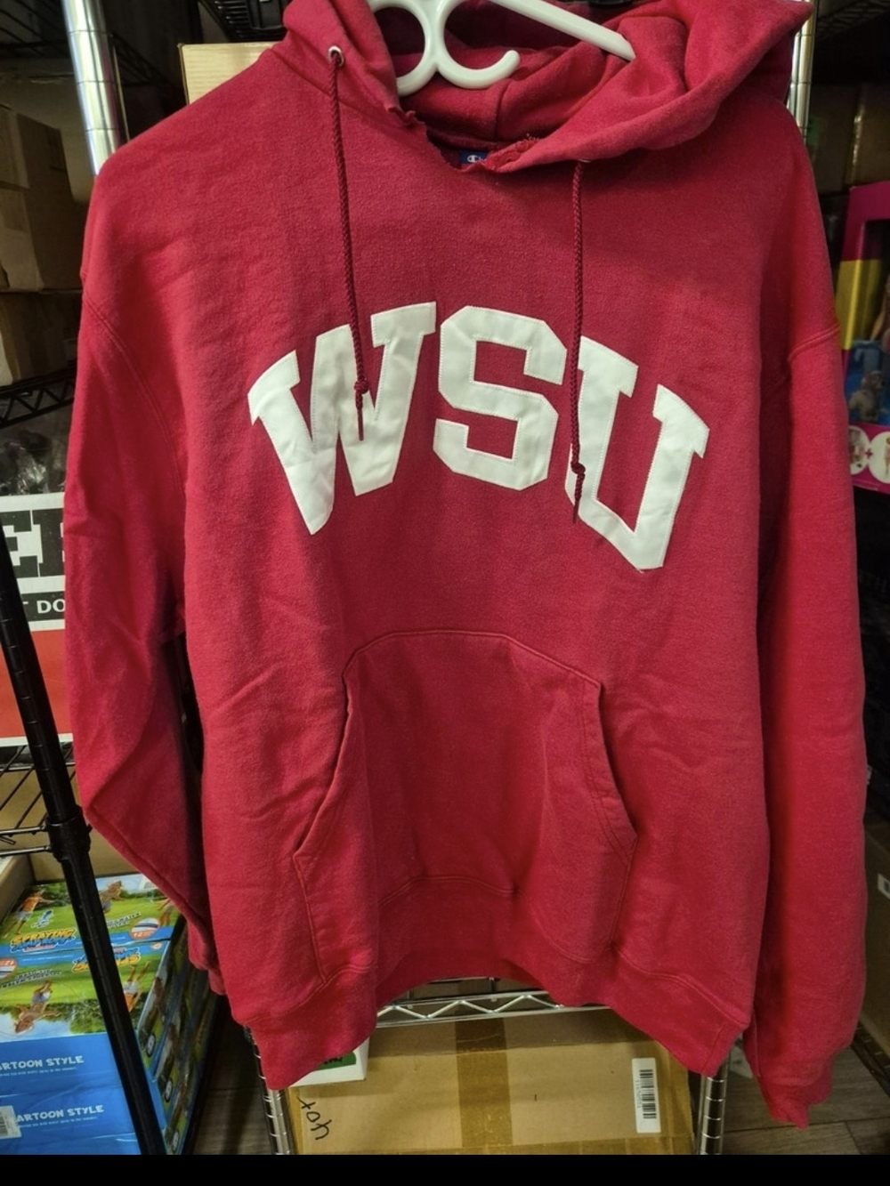 WSU Red Champions Hooded Sweatshirt- Large (K19)